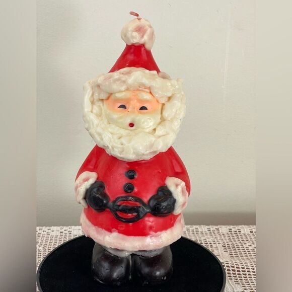 Vintage Santa Claus candle || Christmas candle || vintage Christmas Santa candle - Picture 6 of 12